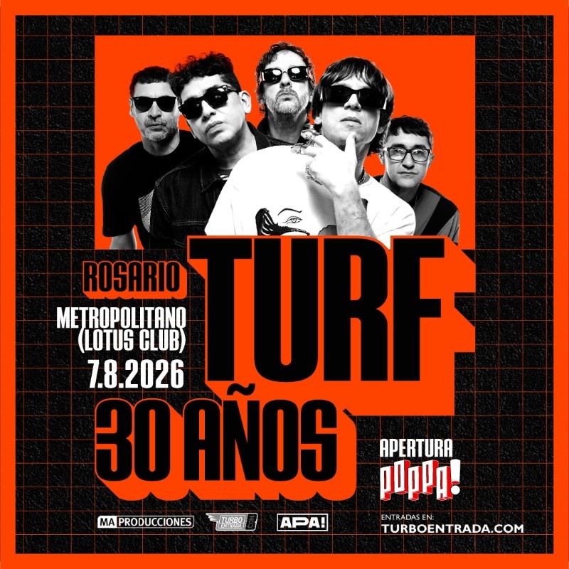 Afiche de Turf por sus 30 años en Rosario